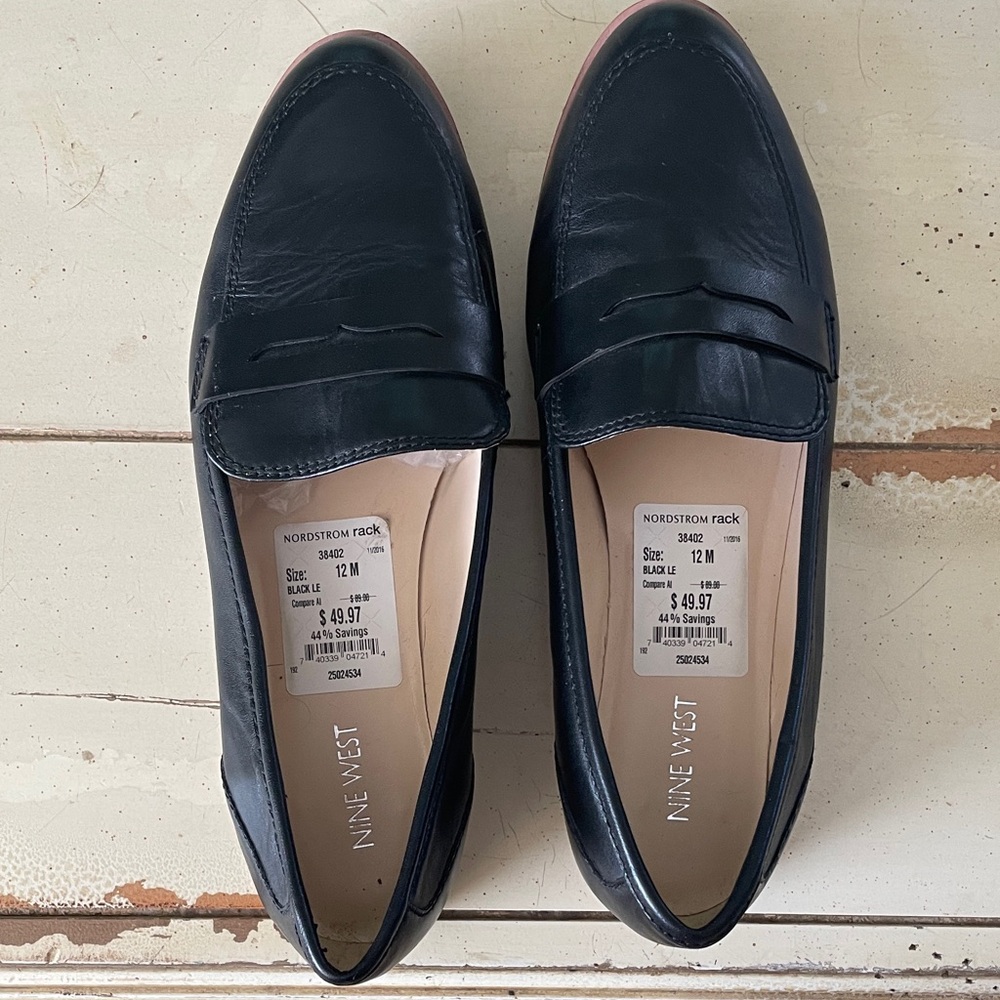 Nine West Dark Leather Loafers